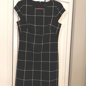 Ann Taylor Green Window Pane Dress
